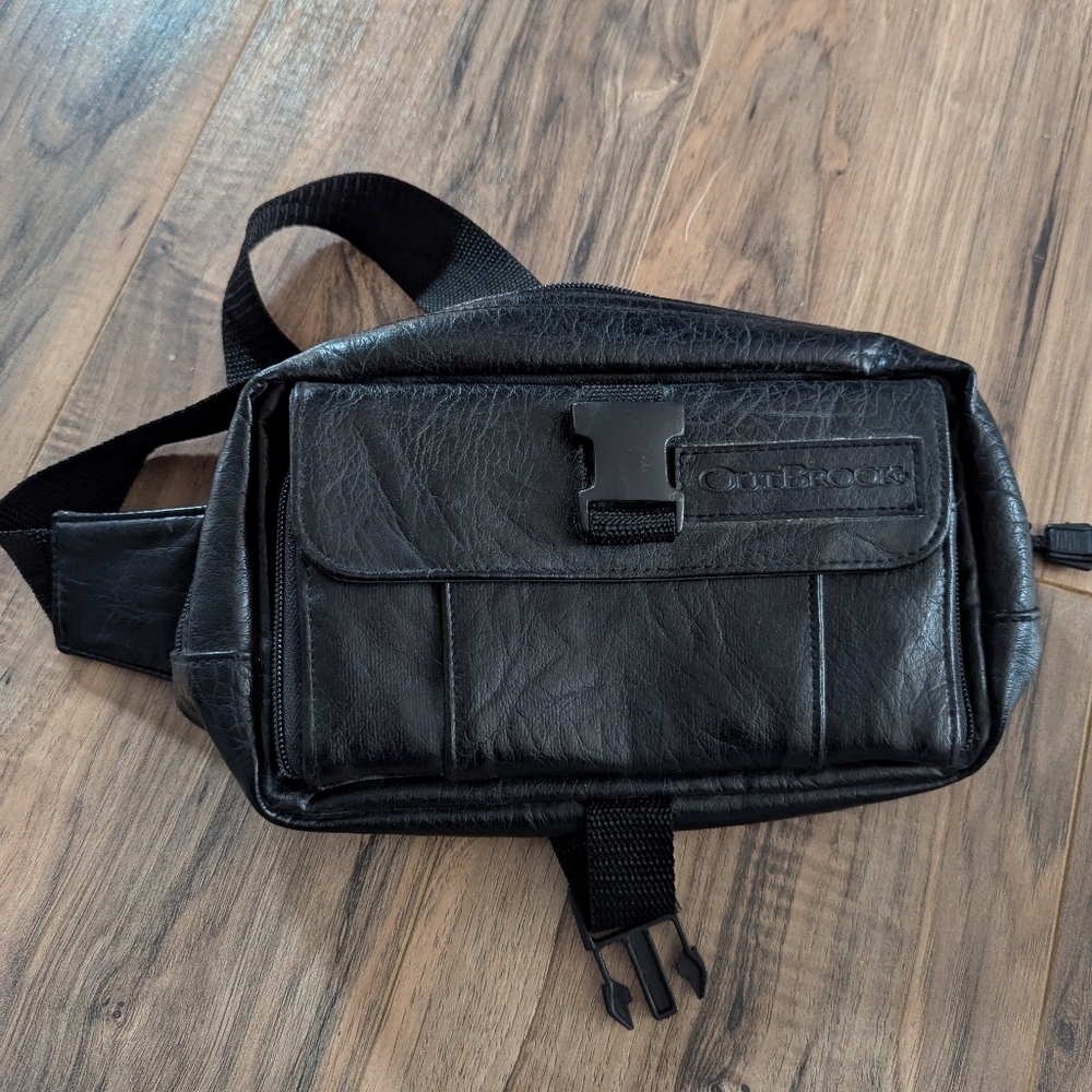Outbrook Faux Leather Fanny Pack With Adjustable Waist Strap.